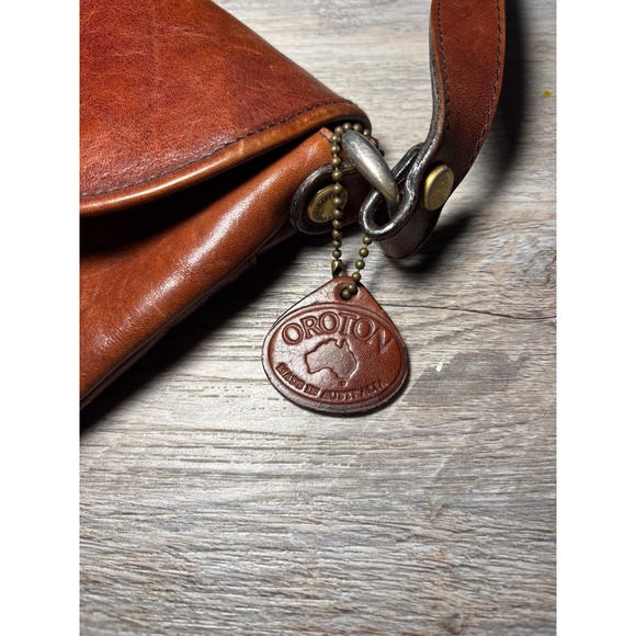 Vintage Oroton Leather Crossbody Bag Convertible Shoulder Bag Flap Over Purse - Picture 5 of 5